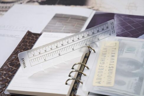 Moterm 2 PCs Page Lifter(Transparent Separator), 1 PC Bookmark Ruler, 1 PC PVC Storage Card Holder and 1 PC Zipper Bag for A5 Planner in Kuwait