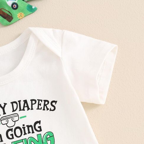 Infant Baby Girl Golf Outfit Short Sleeve Daddy's Future Golfing Buddy Romper and Shorts 3Pcs Summer Golf Clothes in Saudi Arabia