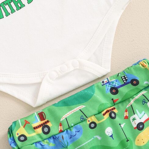 Infant Baby Girl Golf Outfit Short Sleeve Daddy's Future Golfing Buddy Romper and Shorts 3Pcs Summer Golf Clothes in Saudi Arabia