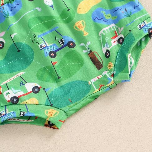 Infant Baby Girl Golf Outfit Short Sleeve Daddy's Future Golfing Buddy Romper and Shorts 3Pcs Summer Golf Clothes in Saudi Arabia