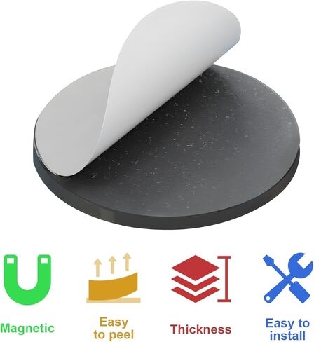 Round Magnets with Adhesive Backing, 30 Pieces 3M Strong Adhesive Magnet Dots (Diameter 0.8’’ x 0.08") Powerful Anisotropy Circle Magnets for DIY, Art Projects, whiteboards & Fridge in Kuwait