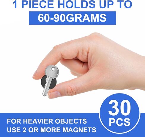 Round Magnets with Adhesive Backing, 30 Pieces 3M Strong Adhesive Magnet Dots (Diameter 0.8’’ x 0.08") Powerful Anisotropy Circle Magnets for DIY, Art Projects, whiteboards & Fridge in Kuwait