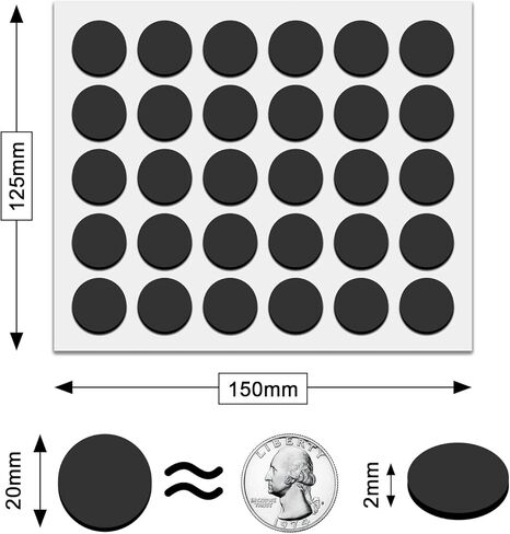 Round Magnets with Adhesive Backing, 30 Pieces 3M Strong Adhesive Magnet Dots (Diameter 0.8’’ x 0.08") Powerful Anisotropy Circle Magnets for DIY, Art Projects, whiteboards & Fridge in Kuwait