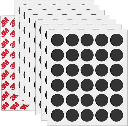 Round Magnets with Adhesive Backing, 30 Pieces 3M Strong Adhesive Magnet Dots (Diameter 0.8’’ x 0.08") Powerful Anisotropy Circle Magnets for DIY, Art Projects, whiteboards & Fridge in Kuwait