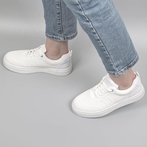 Women Platform Walking Sneakers Lace-up with Breathable Mesh Memory Foam Skate, for Work Running Fashion Casual Sneakers in Saudi Arabia