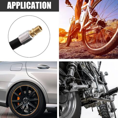 X AUTOHAUX 100cm 39" Tire Valve Stem Extension Inflator Extender Hose Universal Fit for Car Motorcycle Bicycle Bike in Saudi Arabia