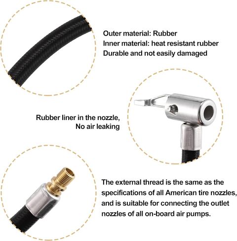 X AUTOHAUX 100cm 39" Tire Valve Stem Extension Inflator Extender Hose Universal Fit for Car Motorcycle Bicycle Bike in Saudi Arabia