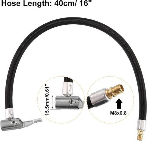 X AUTOHAUX 100cm 39" Tire Valve Stem Extension Inflator Extender Hose Universal Fit for Car Motorcycle Bicycle Bike in Saudi Arabia