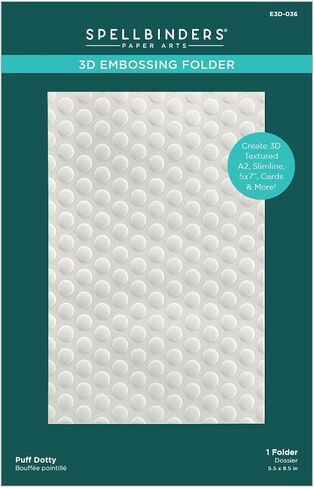 SPELLBINDERS PAPERCRAFTS, INC 3D Embossing Folder Puff Dotty, Opaque in Saudi Arabia