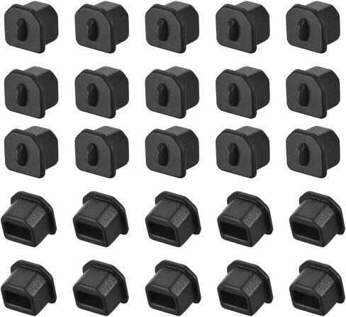 uxcell Silicone USB B Anti-Dust Stopper Cap Cover Black 20pcs in Saudi Arabia