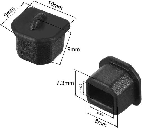 uxcell Silicone USB B Anti-Dust Stopper Cap Cover Black 20pcs in Saudi Arabia