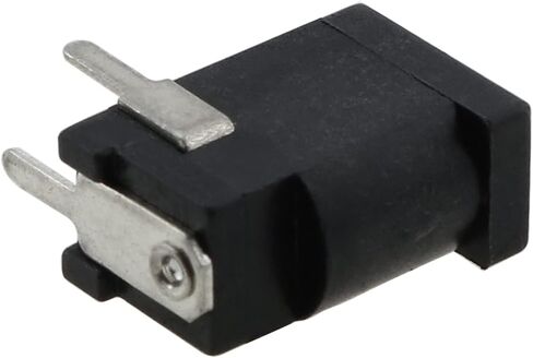 20PCS 3 Pin PCB Mount DC-002 3.5mmx1.1mm DC Power Jack Plug 3 Pin Female Socket Connector Female DC Power Jack Socket Connector, Black in Saudi Arabia