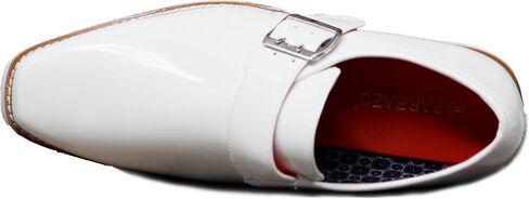 Enzo Romeo FREL Men's Patent Monk Strap Buckle Slip On Loafer Dress Shoes in Kuwait