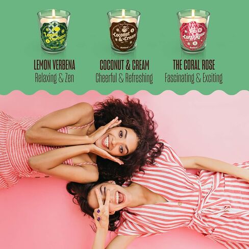 BeKind Sunshine Scented Candles Set for Home – Perfect Home Décor, Birthday Gifts for Women, Stress Relief, Natural Soy Candle Wax and Air freshener Fragrance, Aromatherapy Candle - 9 Pack in Saudi Arabia