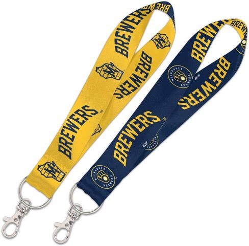 WinCraft MLB Milwaukee Brewers 88633012 Lanyard Key Strap, 1" in Saudi Arabia