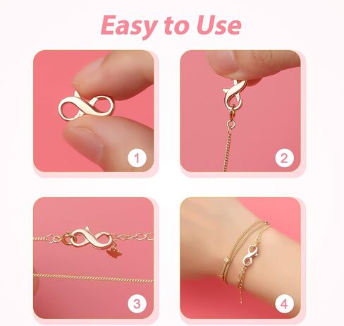 2pcs Double Opening Lobster Clasps, Rose Gold 925 Sterling Silver Lobster Clasp Jewelry Making Clasps Necklace Connectors for DIY Jewelry Making and Repairing (0.6inch) in Saudi Arabia
