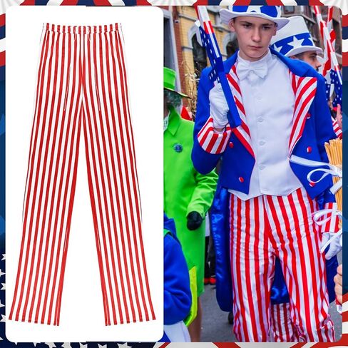 زي العم الرجالي ذو الدعائم، يوم الاستقلال، يوليو الرابع من الحفلات الوطنية، فستان فاخر للرجال (أحمر، 78 بوصة) in Kuwait