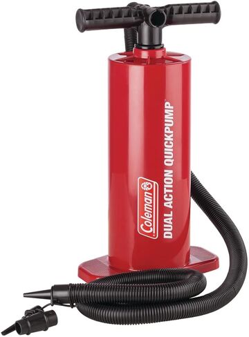 Coleman QuickPump Dual-Action Air Pump, High-Pressure Pump Inflates to 9 PSI, Includes 3 Valve Adapters & Extension Hose for Quick Inflation & Deflation in Saudi Arabia