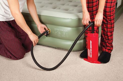 Coleman QuickPump Dual-Action Air Pump, High-Pressure Pump Inflates to 9 PSI, Includes 3 Valve Adapters & Extension Hose for Quick Inflation & Deflation in Saudi Arabia
