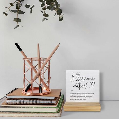 Difference Maker Sign,Thank You Gift for Women Teacher Mentor Coach Boss Manager Mom,Inspirational Desk Decor,Difference Maker Decorative Desk Sign for Home Office in Saudi Arabia