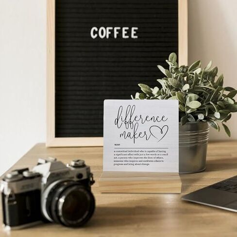 Difference Maker Sign,Thank You Gift for Women Teacher Mentor Coach Boss Manager Mom,Inspirational Desk Decor,Difference Maker Decorative Desk Sign for Home Office in Saudi Arabia