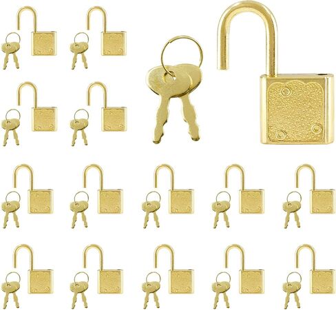 Piutouyar Mini Lock with Key, Small Luggage Lock, Little Padlock, Diary Lock, Bronze Lock, Vintage Lock, Antique Padlock for Suitcase, Schoolbag (15Pcs) in Saudi Arabia