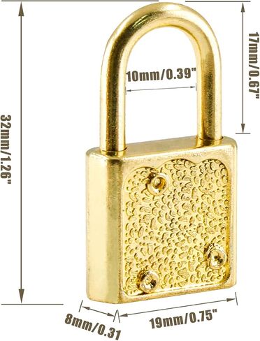 Piutouyar Mini Lock with Key, Small Luggage Lock, Little Padlock, Diary Lock, Bronze Lock, Vintage Lock, Antique Padlock for Suitcase, Schoolbag (15Pcs) in Saudi Arabia