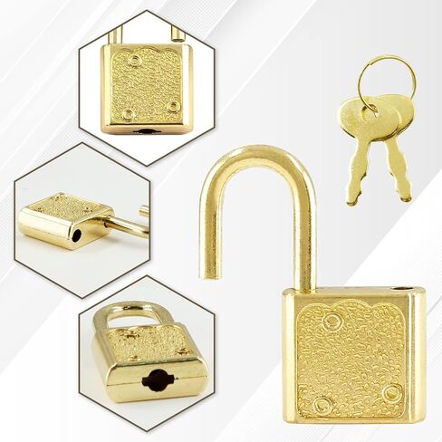 Piutouyar Mini Lock with Key, Small Luggage Lock, Little Padlock, Diary Lock, Bronze Lock, Vintage Lock, Antique Padlock for Suitcase, Schoolbag (15Pcs) in Saudi Arabia
