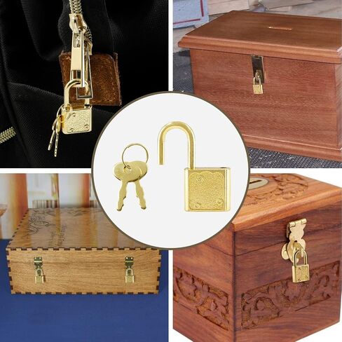 Piutouyar Mini Lock with Key, Small Luggage Lock, Little Padlock, Diary Lock, Bronze Lock, Vintage Lock, Antique Padlock for Suitcase, Schoolbag (15Pcs) in Saudi Arabia