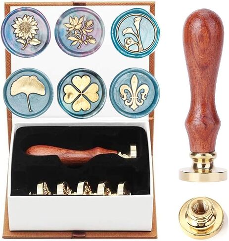 Four Leaf Clover Wax Seal Stamp, YOSENLING Flowers Wax Seal Stamp Kit, Vintage Personalized Wax Seal Stamp for Letter Cards Invitations,Gift Wrapping. in Saudi Arabia