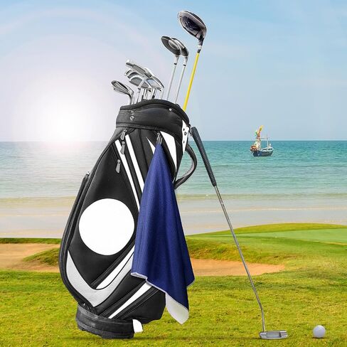 Newwiee 3 Pieces Golf Towel with Clip for Golf Bags for Men and Women USA Flag Golf Towels Patriotic Golf Towels Golf Accessories for Men Women Golfing Ball, 3 Sizes in Saudi Arabia