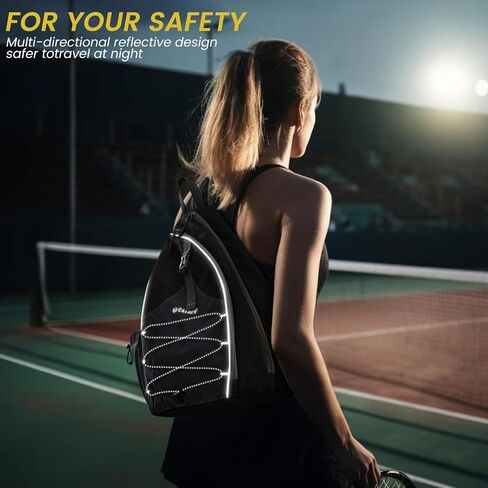 حقيبة G4Free Pickleball، حقيبة ظهر Pickleball للنساء والرجال، حقيبة حبال قابلة للتعديل مع جيب مقاوم للماء/خطاف سياج in Saudi Arabia