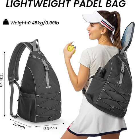 حقيبة G4Free Pickleball، حقيبة ظهر Pickleball للنساء والرجال، حقيبة حبال قابلة للتعديل مع جيب مقاوم للماء/خطاف سياج in Saudi Arabia