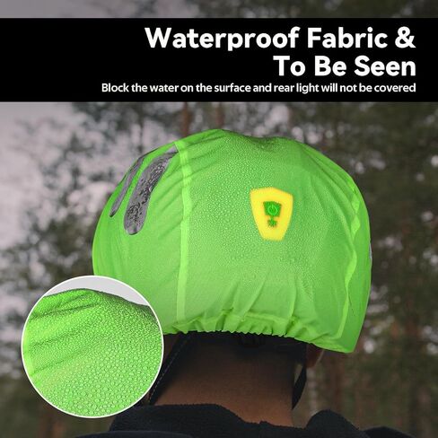 Bike Helmet Cover, Waterproof Bike Helmet Cover with Reflective Strip, Night Visual Mountain Bicycle Helmets Covers, Windproof Breathable Cycling Helmet Cover in Kuwait