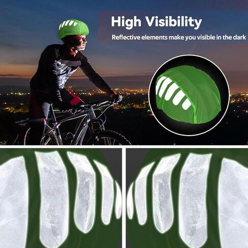 Bike Helmet Cover, Waterproof Bike Helmet Cover with Reflective Strip, Night Visual Mountain Bicycle Helmets Covers, Windproof Breathable Cycling Helmet Cover in Kuwait