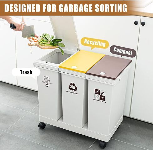 Wood Grain Plastic Trash Can Bedroom, Round 2-Pack, 3.4 Gal Farmhouse Wastebasket Bin Retro Style, Brown Trash Can for Room Aesthetic, Open Top Garbage Can for Office, Living Room, Hotel, Bathroom in Kuwait