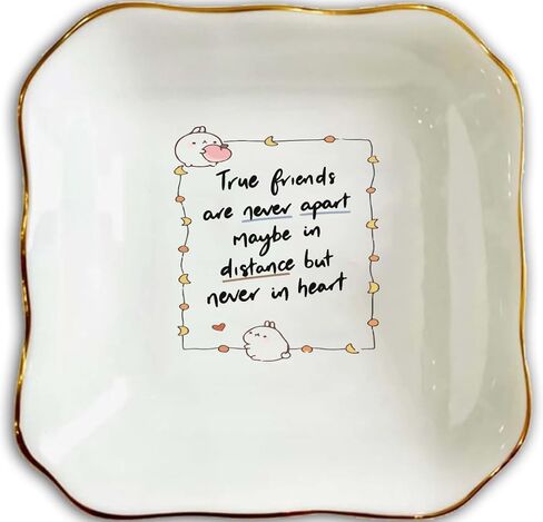 Ring Dish | Ring Trinket | Ring Holder with a meaningful message for Best Friend, Bestie, Unbiological Sister, Soul Sister, Colleague in Birthday, Wedding, Christmas, Graduation Day in Kuwait
