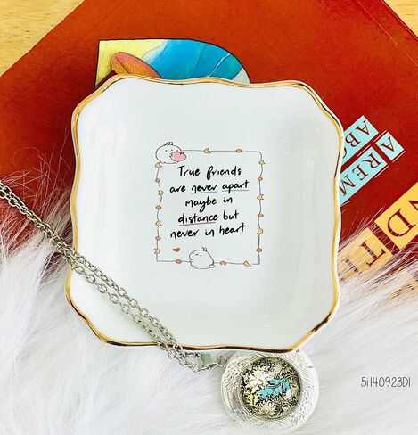 Ring Dish | Ring Trinket | Ring Holder with a meaningful message for Best Friend, Bestie, Unbiological Sister, Soul Sister, Colleague in Birthday, Wedding, Christmas, Graduation Day in Kuwait