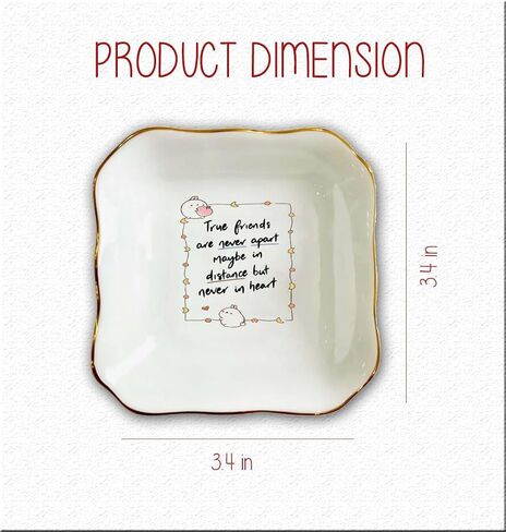 Ring Dish | Ring Trinket | Ring Holder with a meaningful message for Best Friend, Bestie, Unbiological Sister, Soul Sister, Colleague in Birthday, Wedding, Christmas, Graduation Day in Kuwait