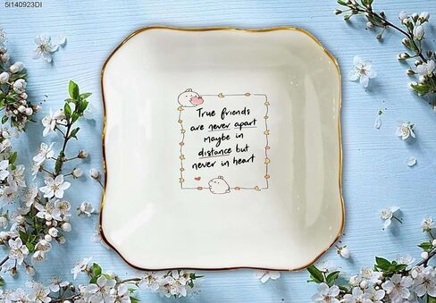 Ring Dish | Ring Trinket | Ring Holder with a meaningful message for Best Friend, Bestie, Unbiological Sister, Soul Sister, Colleague in Birthday, Wedding, Christmas, Graduation Day in Kuwait