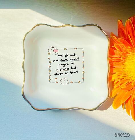 Ring Dish | Ring Trinket | Ring Holder with a meaningful message for Best Friend, Bestie, Unbiological Sister, Soul Sister, Colleague in Birthday, Wedding, Christmas, Graduation Day in Kuwait