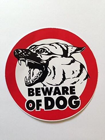 OTA STICKER Beware of Dog German Shepherd Sign Symbol Picture LOGO Warning Alert Security Safety for CAR Fence Wall Window Bumper Laptop Home House Garden in Saudi Arabia