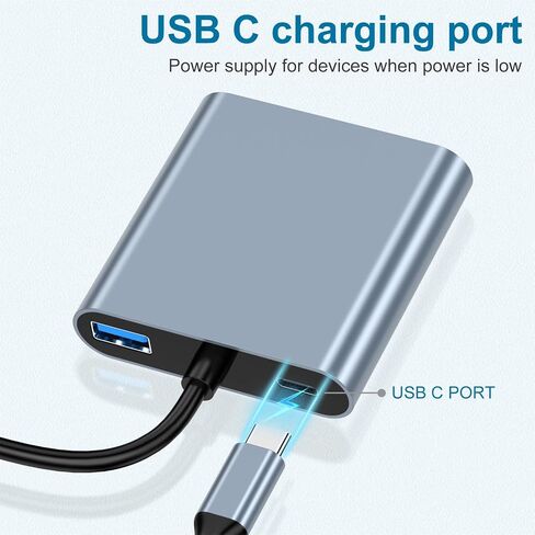 USB 3.0 to Dual Hdmi Adapter for 2 Monitors 1080p, SZYCD USB3.0 External Graphics Card with USB3.0 Data PD Charging, Supports Windows 7/8/10/11, Mac OS, Need Install Driver (USB3.0 to 2*HDMI) in Saudi Arabia