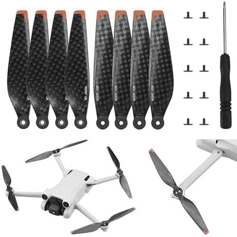 8PCS Carbon Fiber Propeller for DJI Mini 4 Pro/Mini 3 Pro Drone Small Low Noise Drone Propellers Accessories in Saudi Arabia