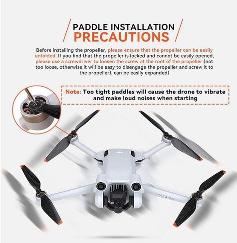 8PCS Carbon Fiber Propeller for DJI Mini 4 Pro/Mini 3 Pro Drone Small Low Noise Drone Propellers Accessories in Saudi Arabia