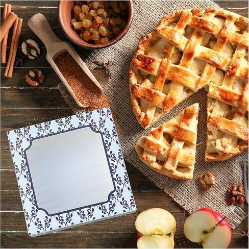 20 Pack Bakery Boxes with Window Small 6x6x2 inch for Cookie, Candy, Pastry, Brownie, Chiffon Cake, Tart, Pie, Waffle (Kraft Brown) in Saudi Arabia