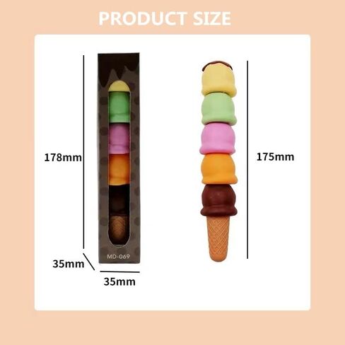 مجموعة من 2/10 قطع من أقلام التحديد الملونة على شكل آيس كريم، مجموعة أقلام تحديد باستيل صغيرة لطيفة، أقلام تحديد قابلة للتكديس، أقلام كاواي للأطفال والطلاب الذين يكتبون جرافيتي واللوازم المكتبية المدرسية in Kuwait