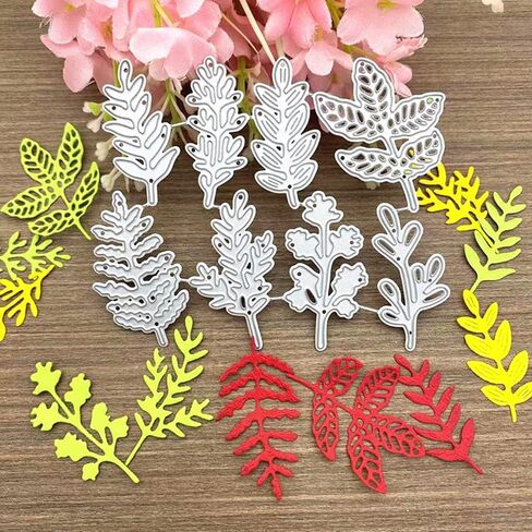 8pcs/Set Flower Leaves Metal Die Cuts for Card Making,Thanksgiving Christmas Wedding Flower Leaf Cutting Dies Cut Stencils for DIY Scrapbooking Album Decorative Embossing Paper Dies in Kuwait