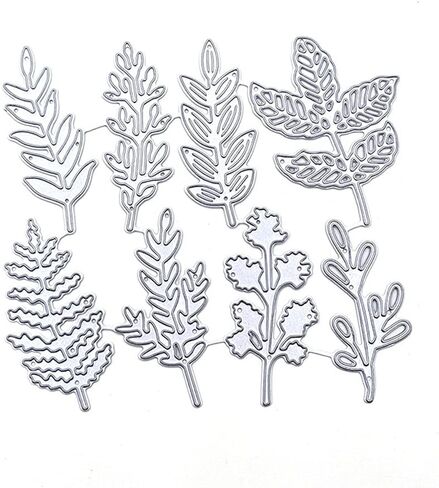 8pcs/Set Flower Leaves Metal Die Cuts for Card Making,Thanksgiving Christmas Wedding Flower Leaf Cutting Dies Cut Stencils for DIY Scrapbooking Album Decorative Embossing Paper Dies in Kuwait