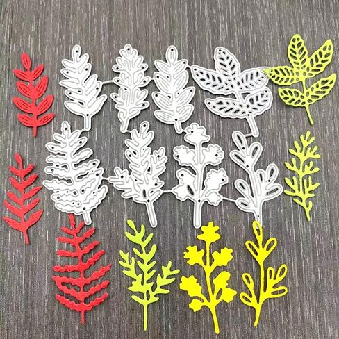 8pcs/Set Flower Leaves Metal Die Cuts for Card Making,Thanksgiving Christmas Wedding Flower Leaf Cutting Dies Cut Stencils for DIY Scrapbooking Album Decorative Embossing Paper Dies in Kuwait